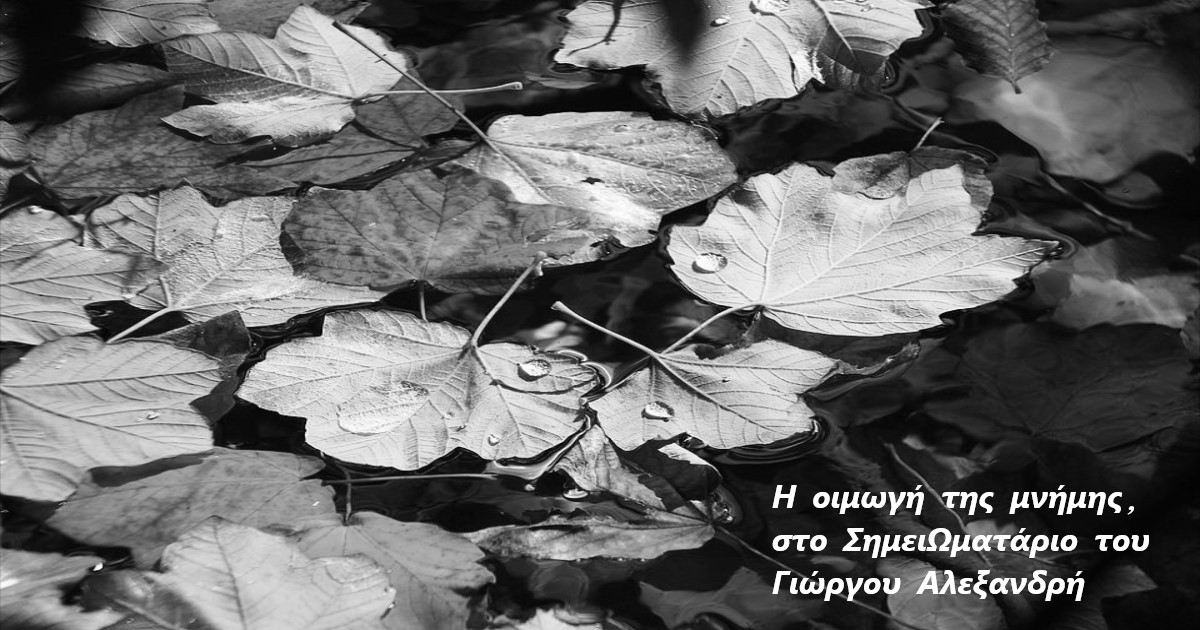 You are currently viewing Η οιμωγή της μνήμης, στο ΣημειΩματάριο του Γιώργου Αλεξανδρή